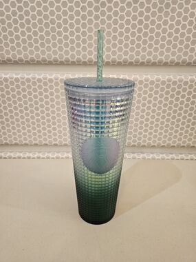 Starbucks Ombre Studded Tumbler with Straw - Crystal to Green